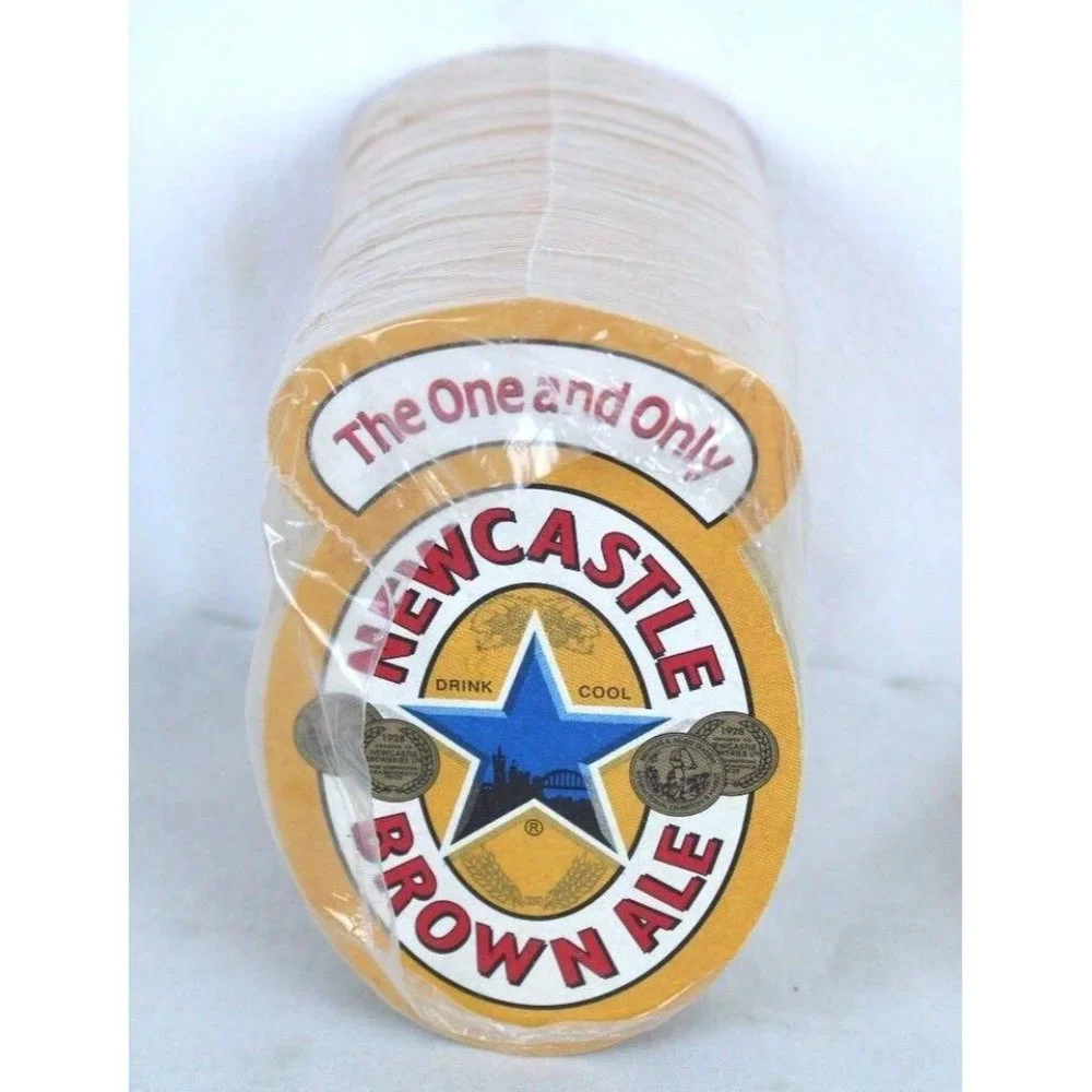 Pkg Newcastle Brown Ale Beer No Bullocks Bar Coasters The One Only Barware New